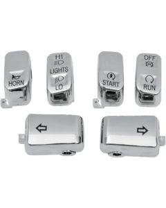 Drag Specialties Chrome Switch Cap Kit - 0616-0128