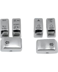 Drag Specialties Chrome Switch Cap Kit - 0616-0152