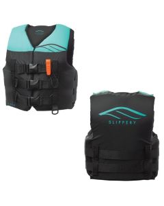 Slippery Women's Hydro Nylon Vest Life Black/Mint Vest Jacket - Pick Size & Color