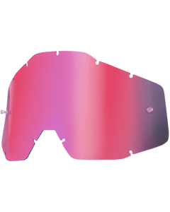 100% Strata MX / Racecraft / Accuri Replacement Lens Pink Mirror