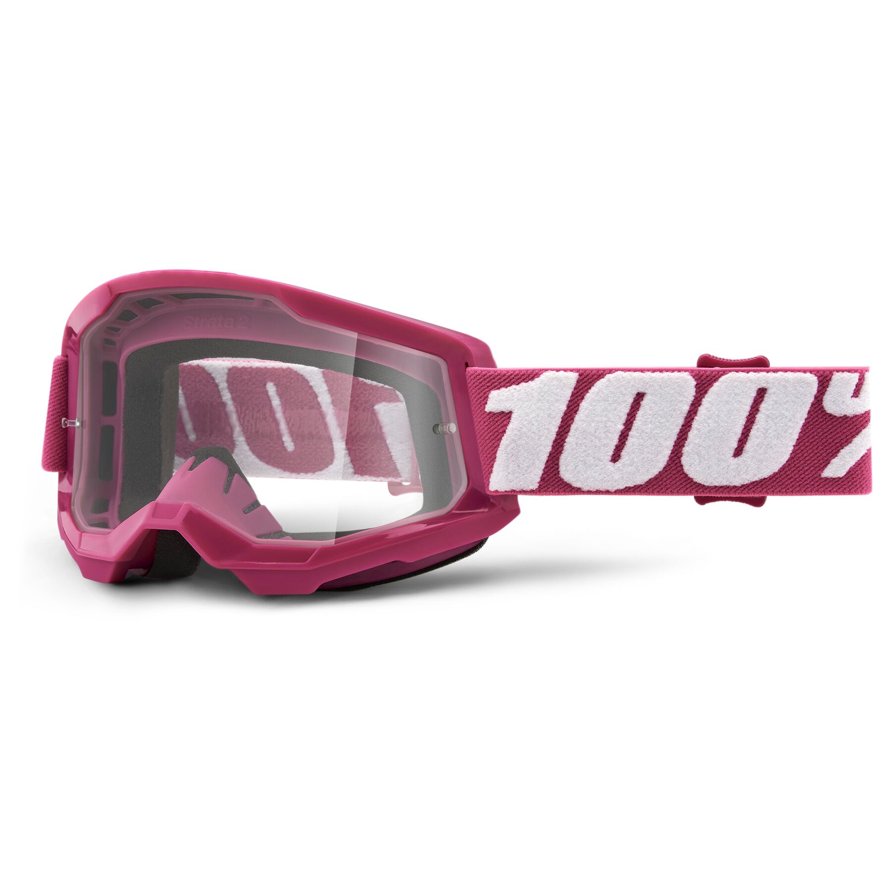 Color:Fletcher:2024 100% Strata 2 Clear Lens MX Motocross Offroad Goggles