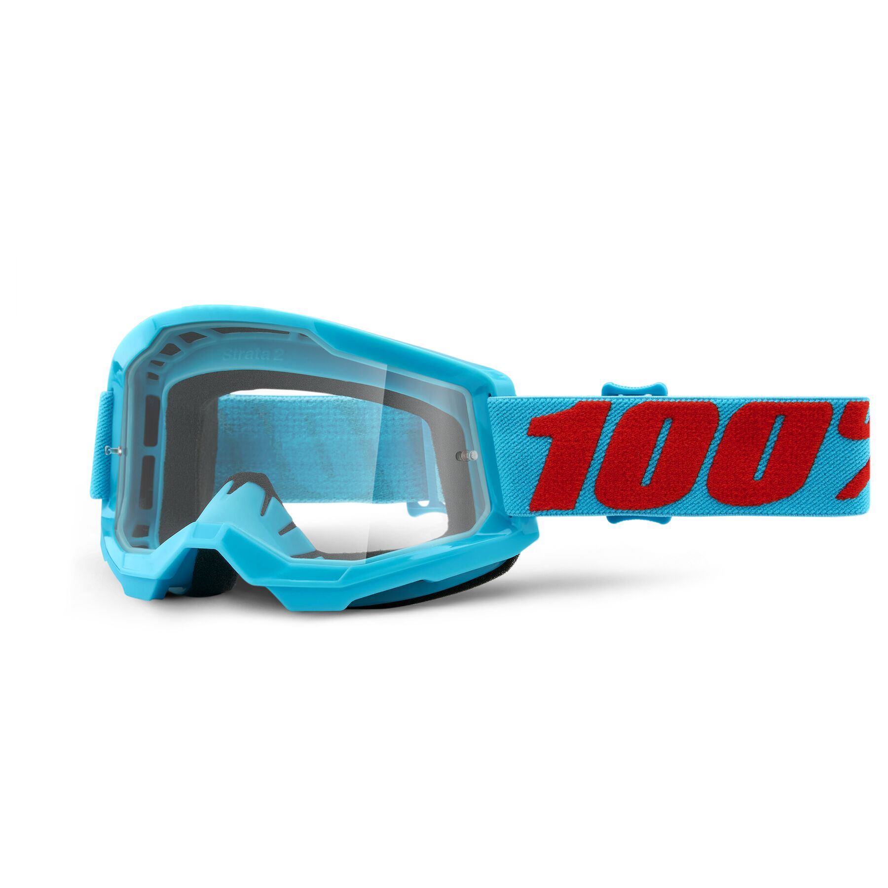 Color:Summit:2024 100% Strata 2 Clear Lens MX Motocross Offroad Goggles