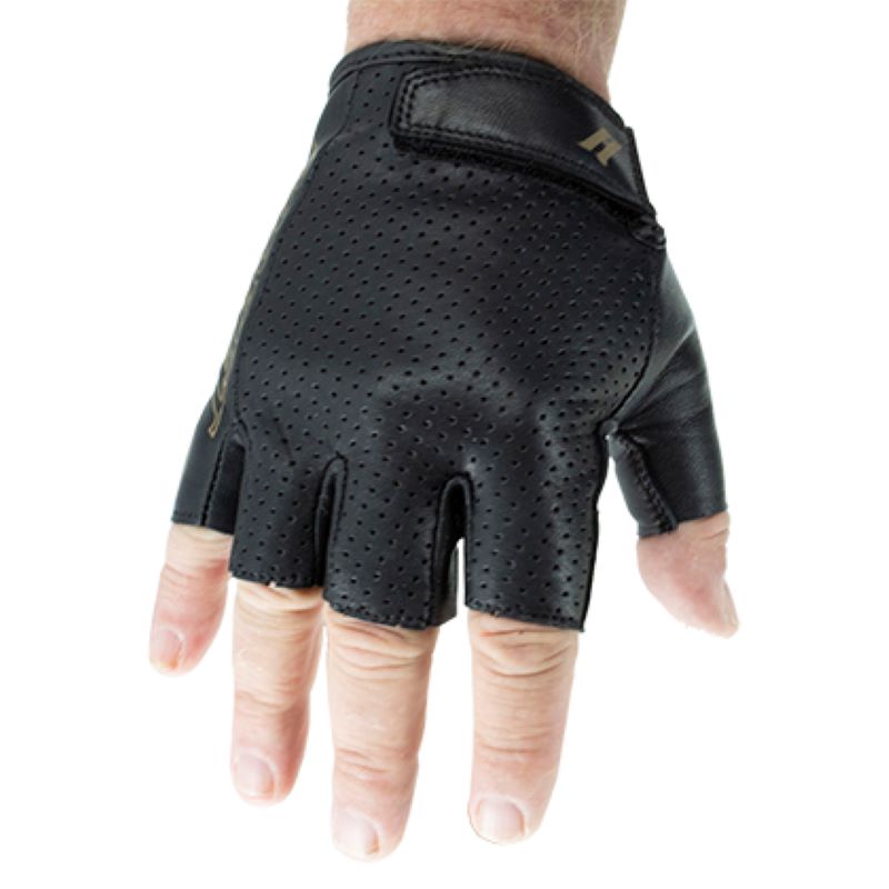 Real motorcycle Street Riding Gloves Fingerless Leather 