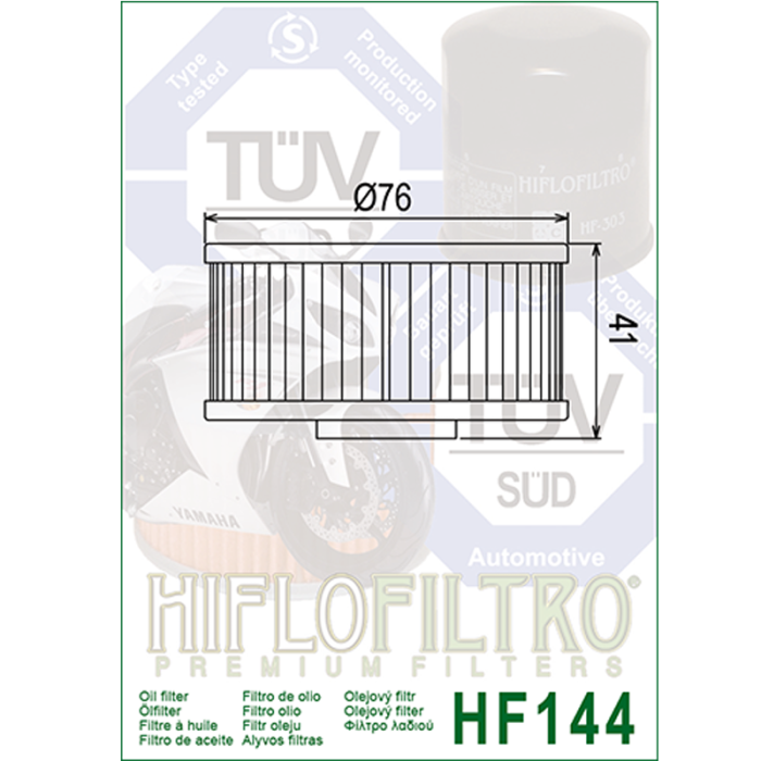 HIFLOFILTRO OIL FILTER HF144