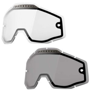 100% Strata MX / Racecraft / Accuri Replacement Vented Dual Lens Clear