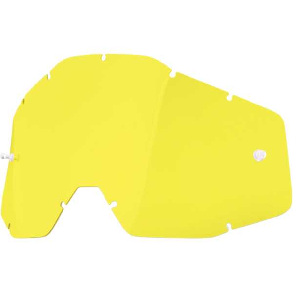 100% Strata MX / Racecraft / Accuri Replacement Lens Yellow