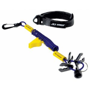 Jet Logic PWC Jetski Lanyard 4 Keys Purple/Yellow Sea‑Doo Yamaha Kawasaki Honda
