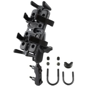 RAM Motorcycle Handlebar Mount w/ Rugged Finger-Grip Cradle RAM-B-174-UN4U-0