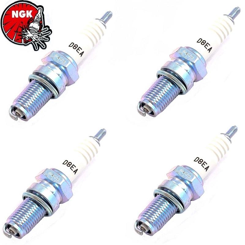 4 NGK D8EA Standard Spark Plug 12mm 3/4 Reach For Dirt Bikes & Sport Bikes-0