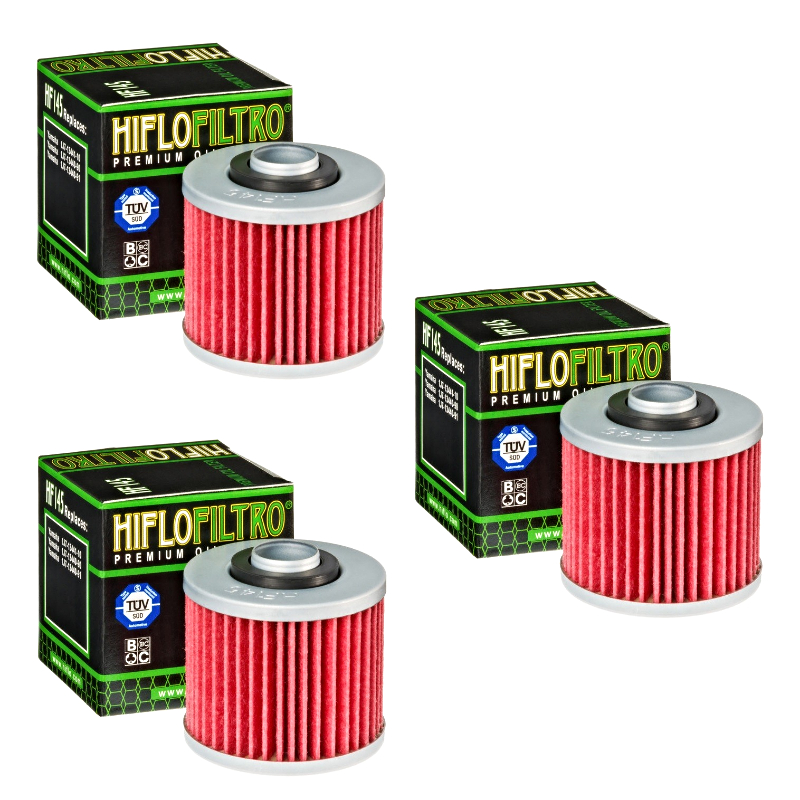 Hiflofiltro Oil Filter 3 Pack Yamaha YFM600 Grizzly YFM700R Raptor Keeway 250 - HF145