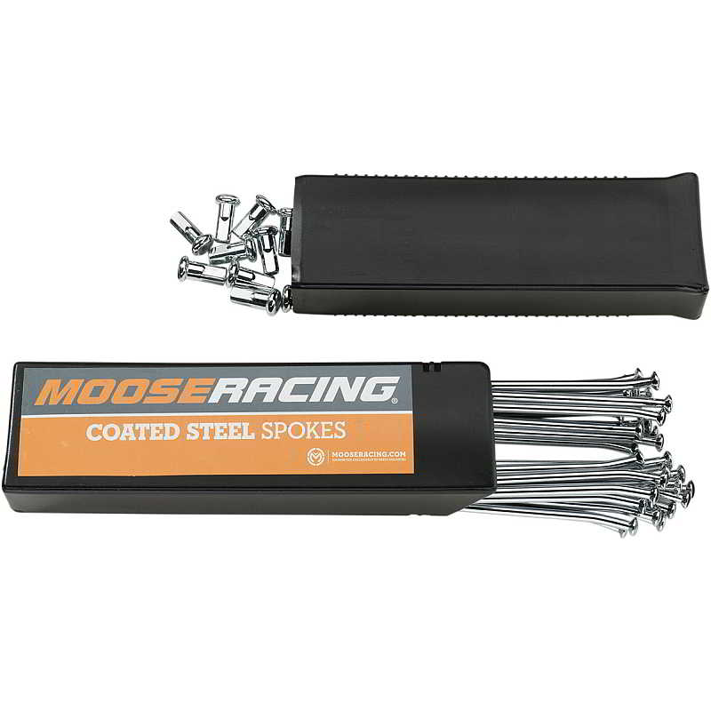 Moose Rear 19" Chrome Spoke Set Yamaha YZ85 YZ125 YZ250 YZ250F YZ400F YZ450F-120419