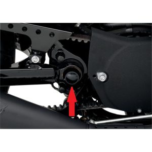 Drag Specialties Gloss Black Swingarm Pivot Bolt Cover - 1303-0201-0