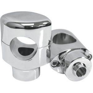 Drag Specialties Chrome Big Buffalo 1 1/2" Handlebar Riser Kit 0602-0418-0