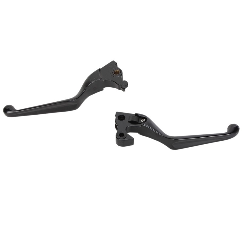Drag Specialties Matte Black Wide Blade Lever Set Harley-Davidson - 0610-0795-0