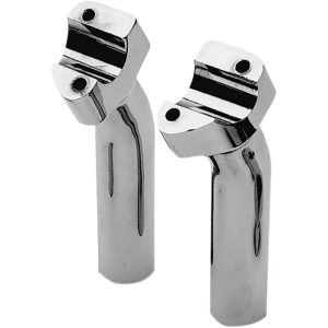 Drag Specialties Chrome 5.5" Buffalo Pullback 1" Handlebars Risers For Harley-0