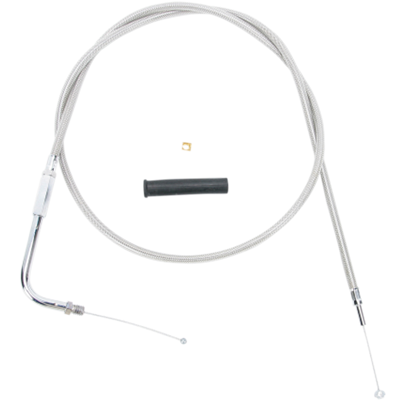 Drag Specialties 44 Inch Braided Stainless Throttle Cable For Harley 0650-0320