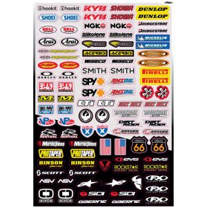 Factory Effex Sponsor Micro Sticker Decal Sheet Kit 10-68014-0