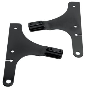 Drag Specialties Black Sissy Bar Side Plates Harley-Davidson 1504-0062-0