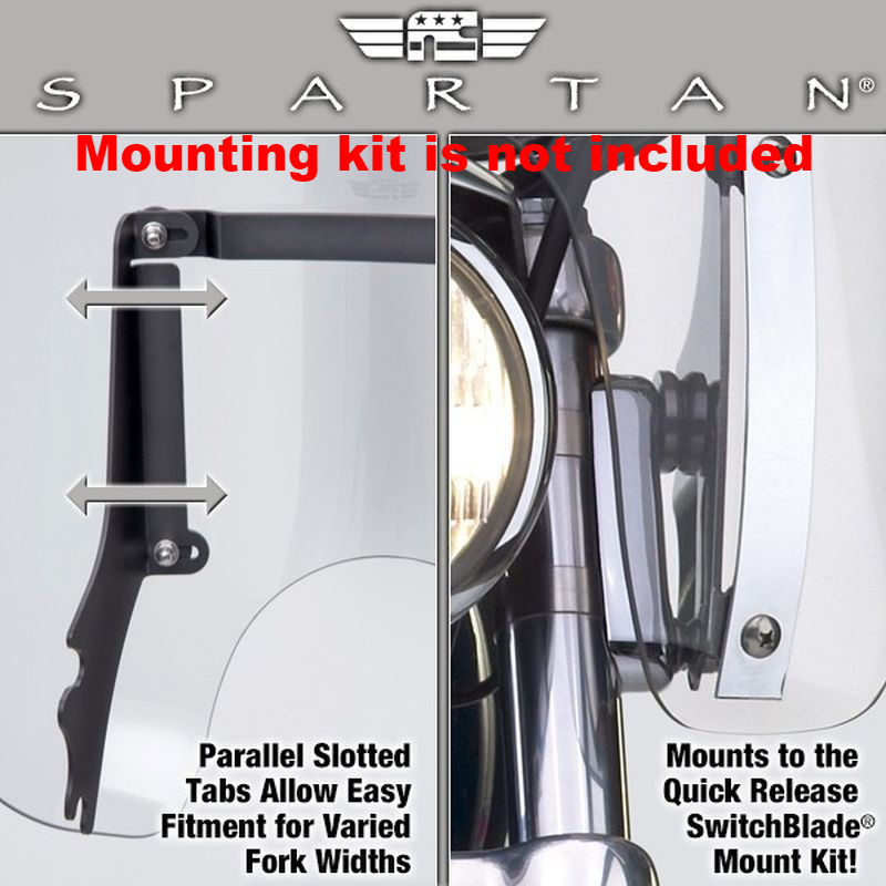 National Cycle Spartan Quick Release Clear Windshield For Indian - N21203-156783