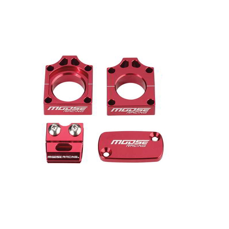 Moose Racing Bling Pack Billet Aluminum Red For Honda - 1231-0898-147578