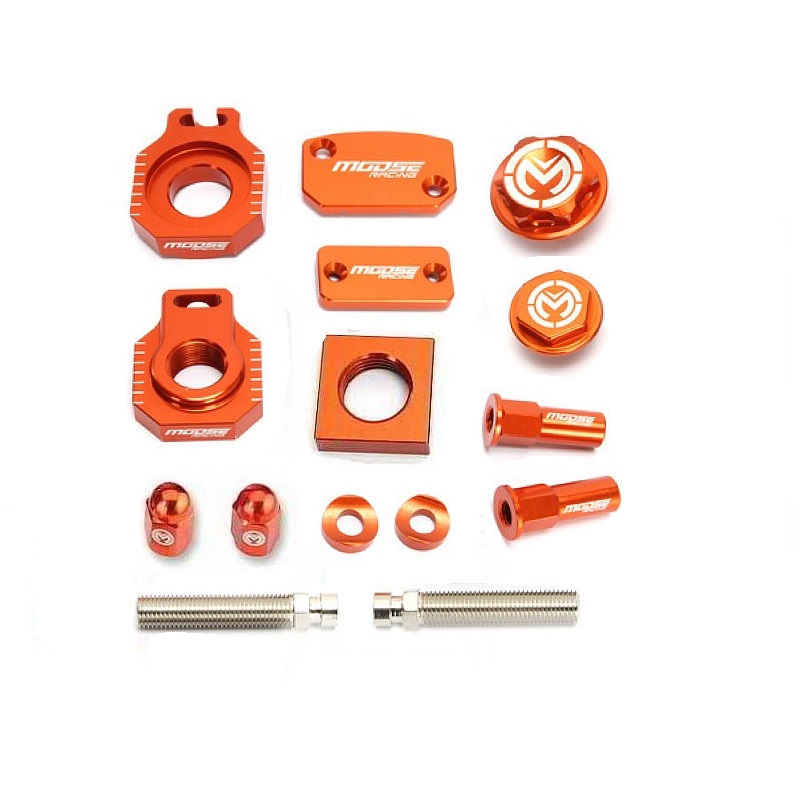 Moose Racing Bling Pack Billet Aluminum Orange For KTM - 1231-0913-0