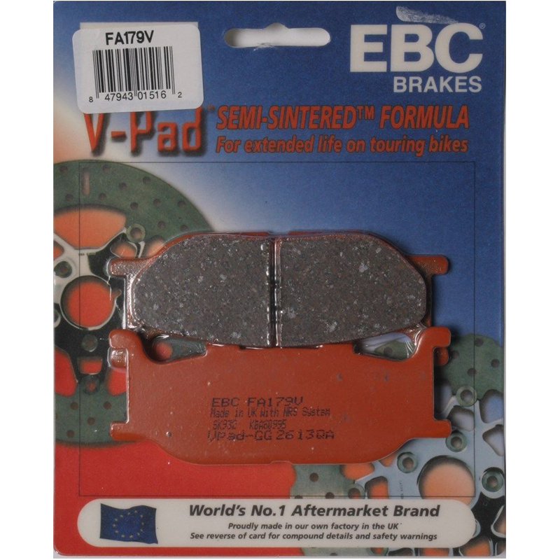 EBC Semi Sintered V Front Brake Pads - FA179V-0
