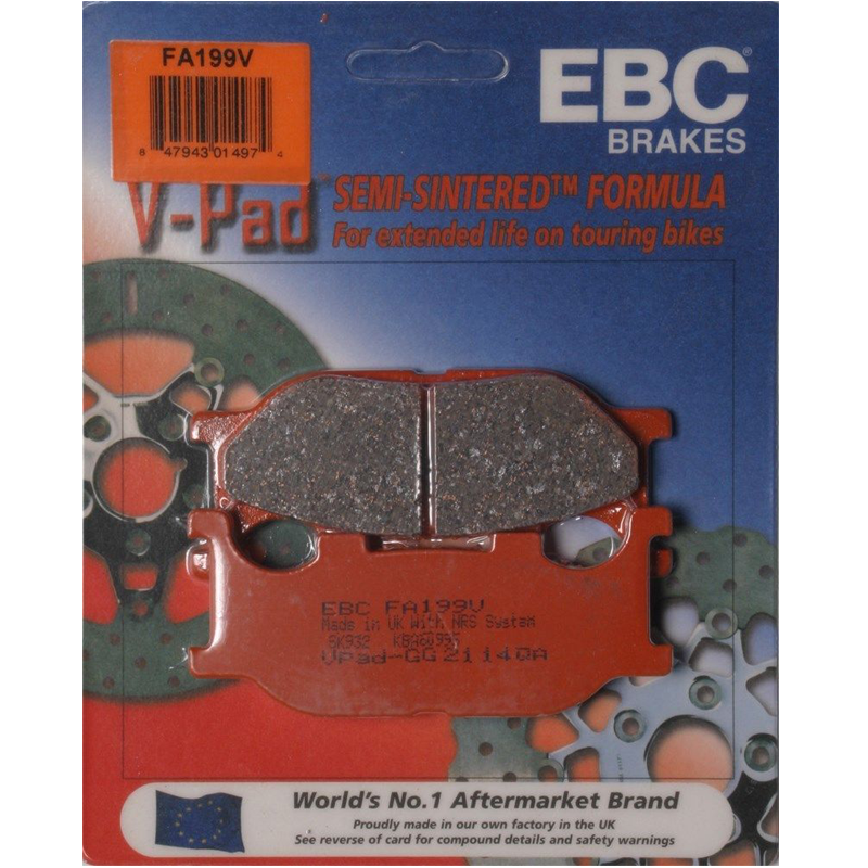 EBC Semi Sintered V Front Brake Pads - FA199V-0