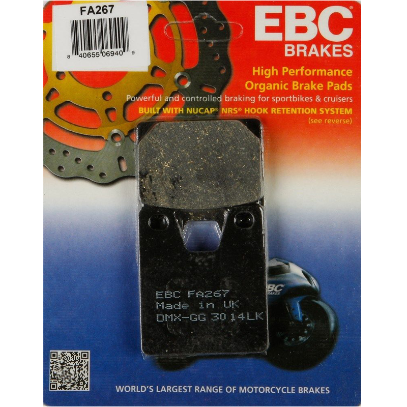 EBC Organic Rear Brake Pads - FA267-0