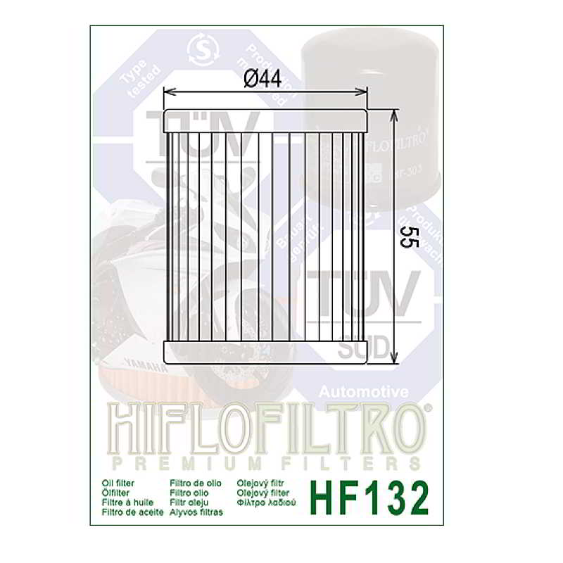 Hiflofiltro HF132 Oil Filter 5 Pack Arctic Cat 250 300, LTF250 LT250-159716