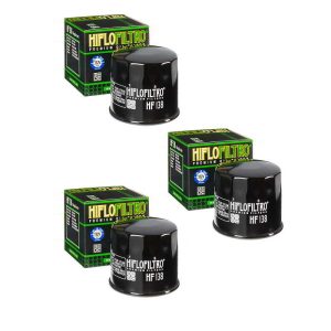 Hiflofiltro HF138 Oil Filter 3 Pack Arctic Cat 400 454 500 650 Suzuki LTA400 A500-0