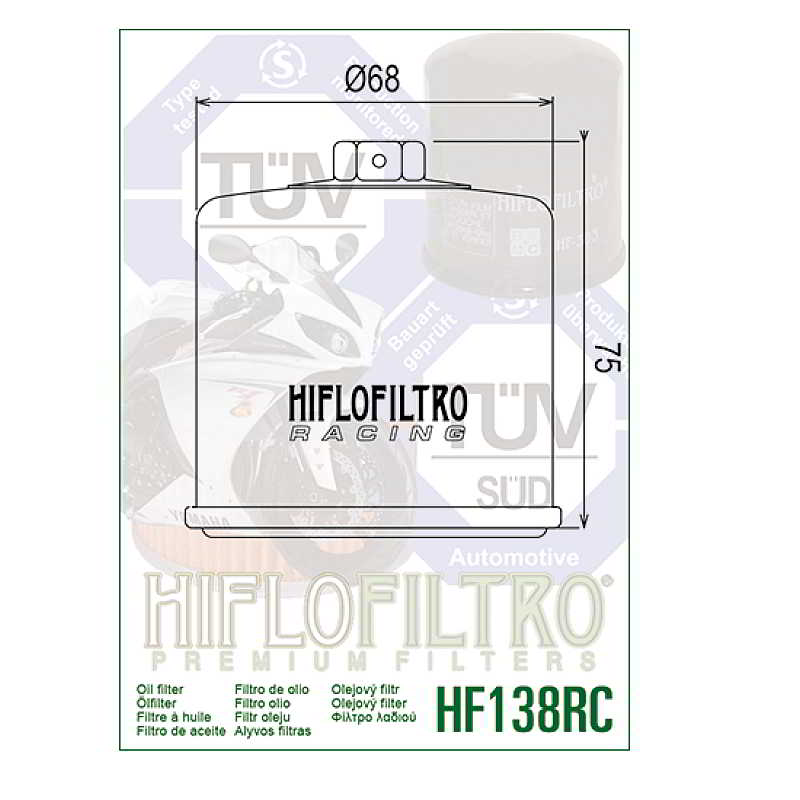 Hiflo Racing HF138RC Oil Filter 3 Pack Arctic Cat 400 454 500 650 Suzuki LTA400 A500-159988