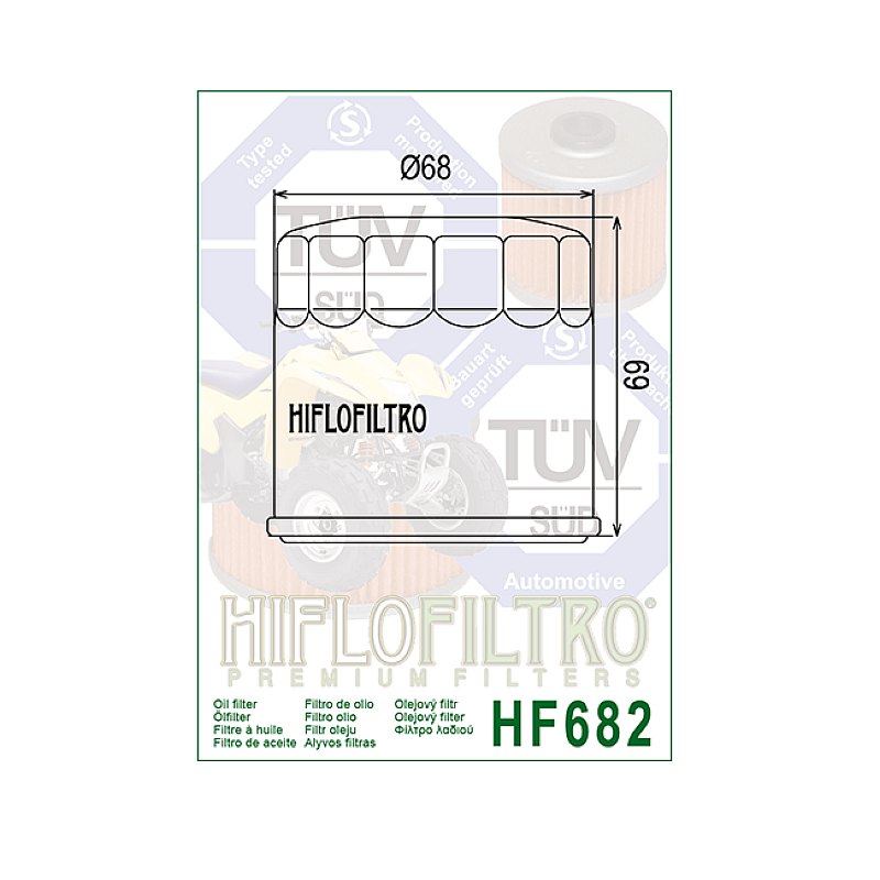 Hiflofiltro HF682 Oil Filter 3 Pack CF Moto CF500cc, All Hyosung TE450 2008-2011-161439