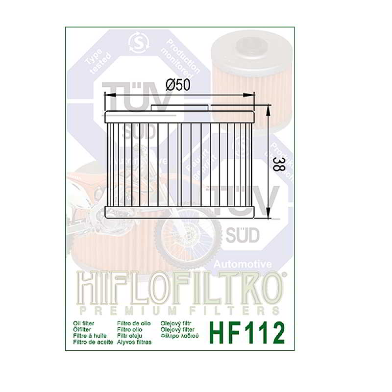 Hiflofiltro HF112 Oil Filter 3 Pack For Can-Am Honda Polaris Gas Gas-161572
