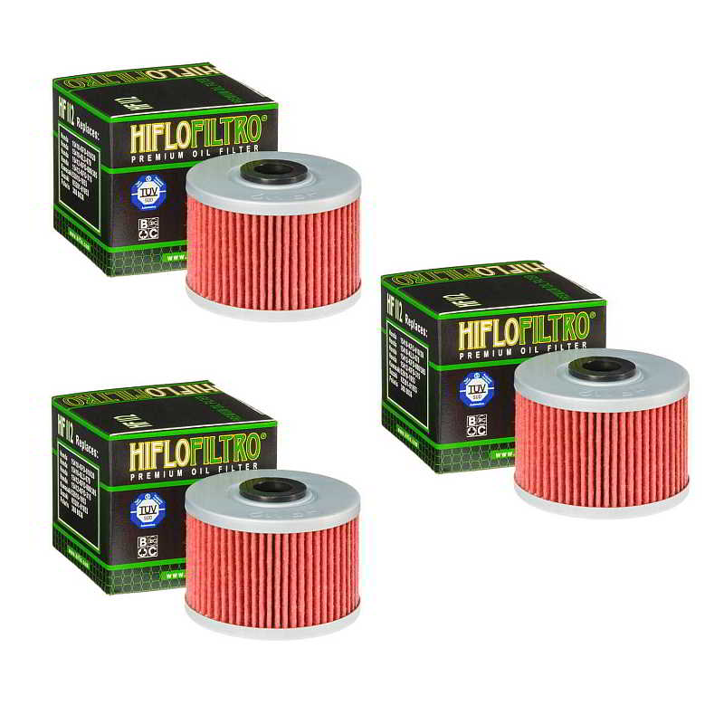 Hiflofiltro HF112 Oil Filter 3 Pack For Can-Am Honda Polaris Gas Gas - HF112