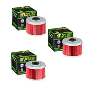 Hiflofiltro HF113 Oil Filter 3 Pack Honda ATC250 TRX250 TRX300 TRX400 TRX450 500 - HF113