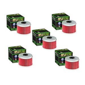 Hiflofiltro HF113 Oil Filter 5 Pack Honda ATC250 TRX250 TRX300 TRX400 TRX450 500 - HF113