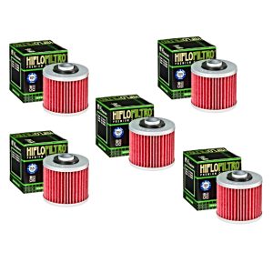 Hiflofiltro Oil Filter 5 Pack HF145 Yamaha XT250 XV250 XV500 XV535 XV700 XVS1100 - HF145