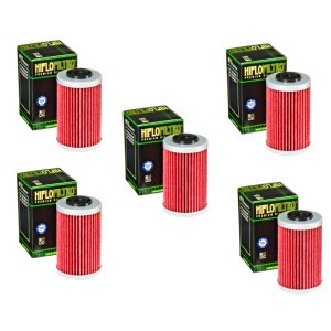 Hiflo Oil Filter 5 Pack ATV Polaris Outlaw 450 MXR 450 S 08-09 / Outlaw 525 07-11 - HF155