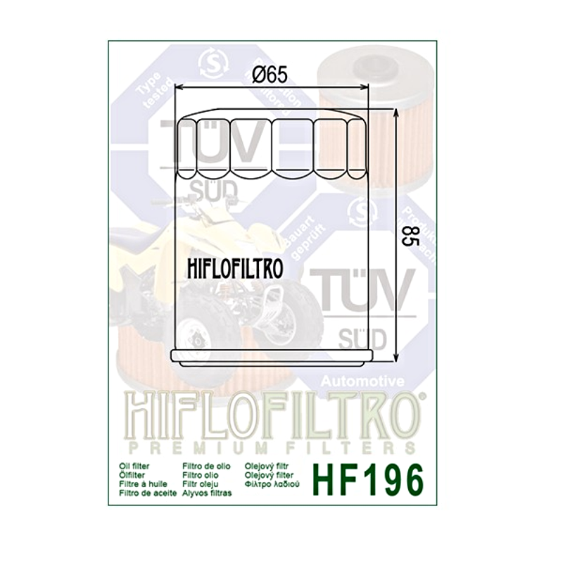 Hiflofiltro HF196 Oil Filter 3 Pack Polaris Frontier Touring Sportsman 600 700-173308