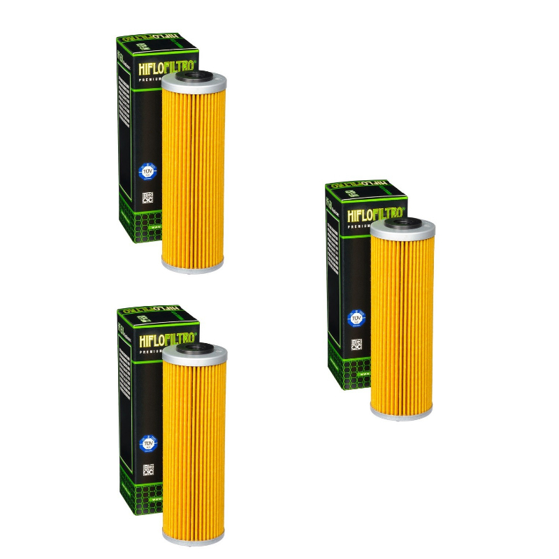 Hiflofiltro HF650 Oil Filter 3 Pack KTM 450 505 950 990 1050 1090 1190 1290 - HF650