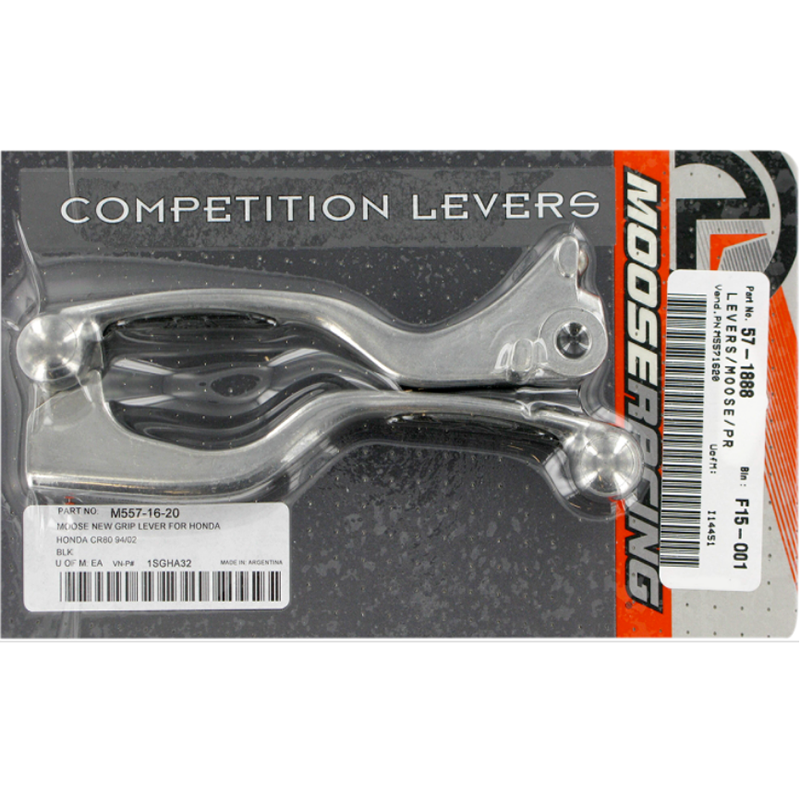 Moose Racing Clutch & Brake Lever Set With Grips Honda CR125 CR250R CR80R-0