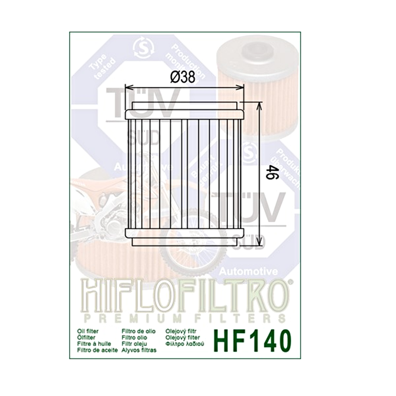 Hiflofiltro HF140 Oil Filter 3 Pack Yamaha YFM250R YFZ450 YFZ450R YFZ450X YZ250-174033