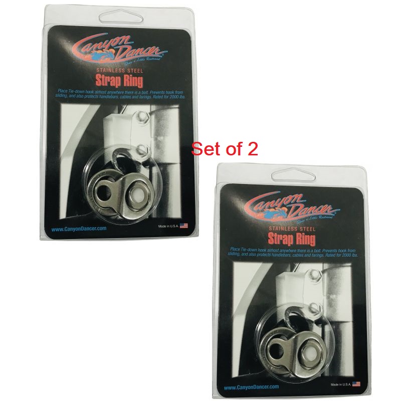 2 Canyon Dancer Stainless Steel Dirt Bike Motorcycle Tie Down Strap Rings CR KX -0