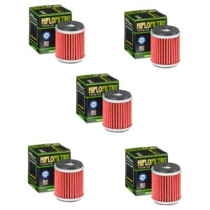 Hiflofiltro HF140 Oil Filter 5 Pack Yamaha WR250 WR450 YZFR125 YZ250 YZ450 XT250 - HF140
