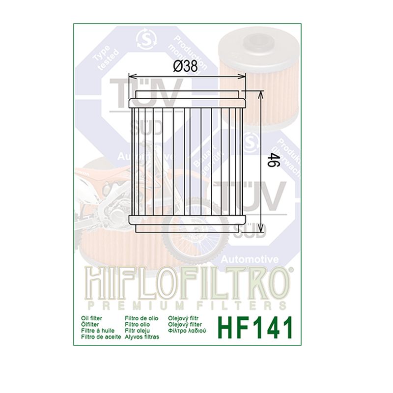 Hiflofiltro HF141 Oil Filter 3 Pack Yamaha YFM250R Raptor 08-09 YFZ450 04-08-174369