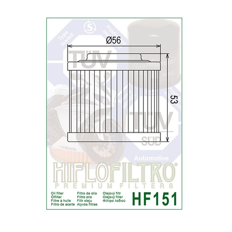 Hiflofiltro HF151 Oil Filter 3 Pack Aprilia Pegaso 650 BMW F650 GS650 MZ 500-174422