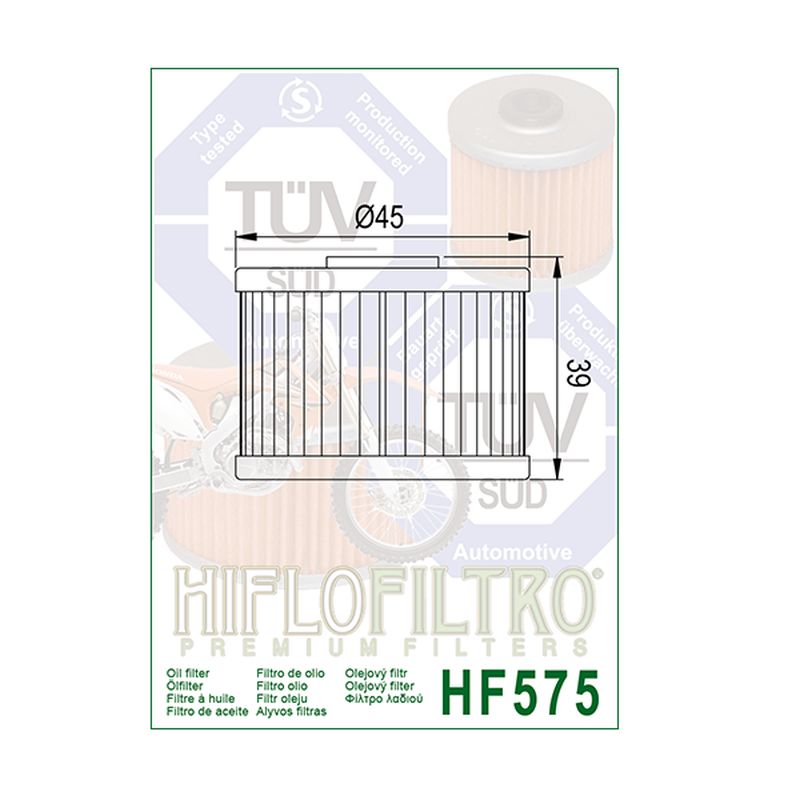Hiflofiltro HF575 Oil Filter 3 Pack Aprilia 450MXV 2008-2015 Apex MXV450 2012-14-174389