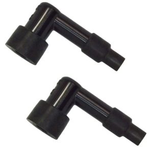 2 NGK Spark Plug Boot Cap Cover Resistor LB05EZ 90 Degree ATV Motorcycle Snow-0