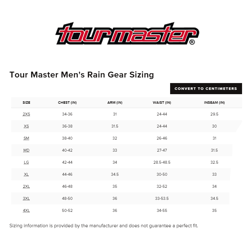 Tour Master Shield Two Piece Rain Suit-178880