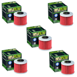 Hiflofiltro HF117 Oil Filter 5 Pack Honda Pioneer 1000, CRF1000L Africa Twin